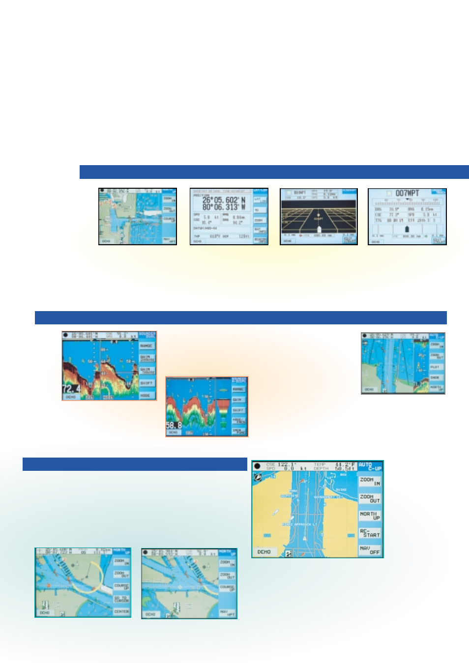 Course plot display modes, Tm course-up mode (automatic) | Furuno 1650WF User Manual | Page 3 / 4