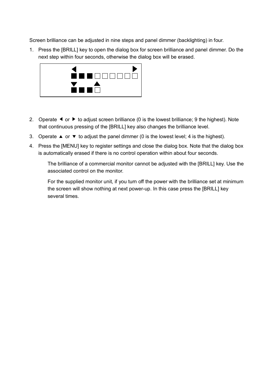 5 adjusting screen brilliance, panel dimmer | Furuno CH-250 User Manual | Page 15 / 118