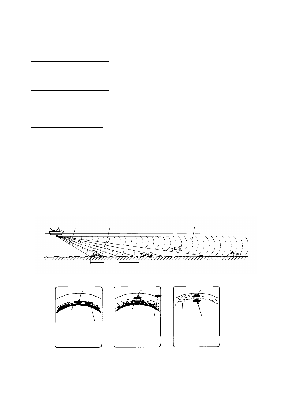1 bottom echo and tilt angle, 2 how to discriminate fish echoes from the bottom | Furuno CH-250 User Manual | Page 24 / 118
