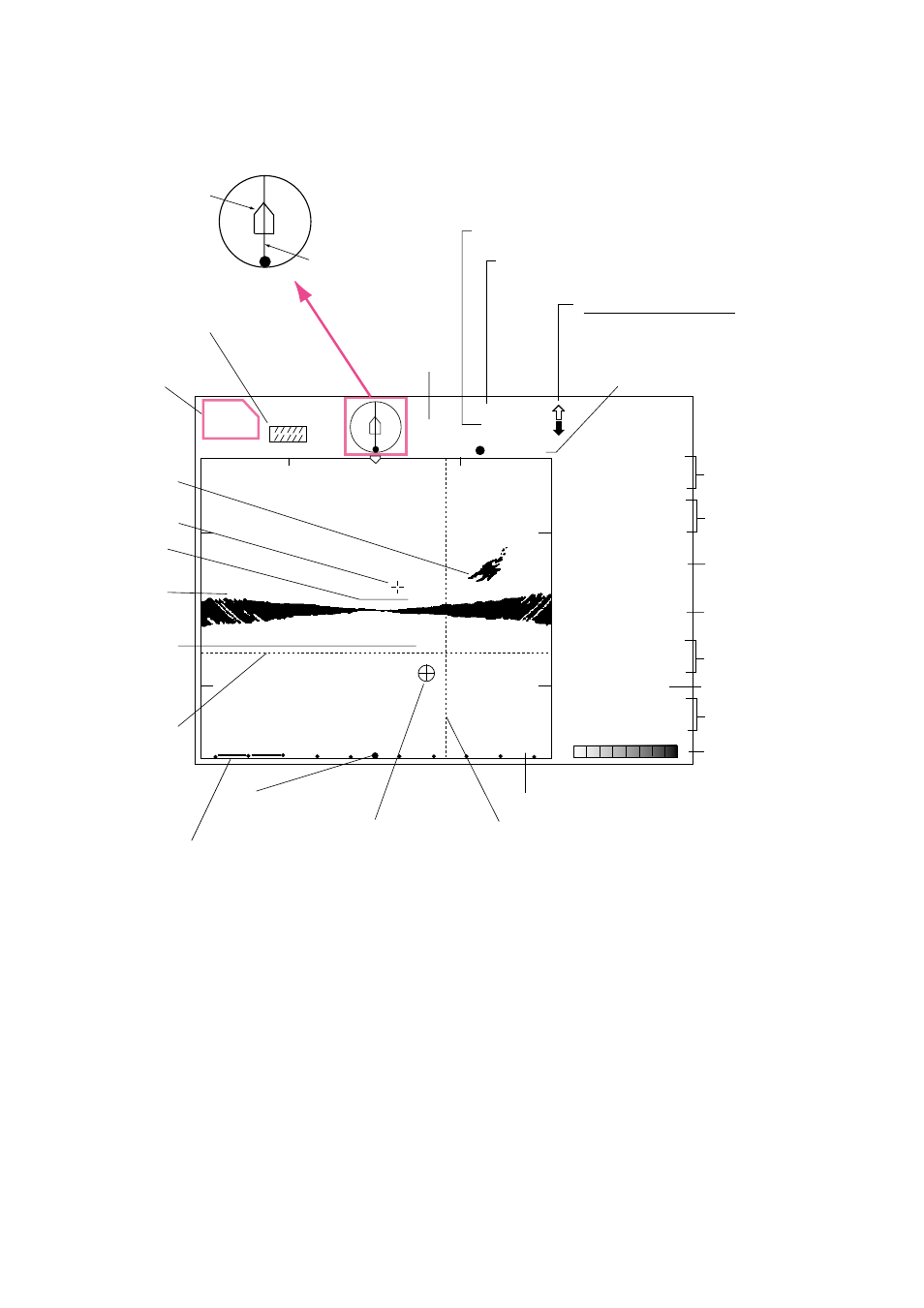 2 typical vertical fan mode display | Furuno CH-250 User Manual | Page 52 / 118