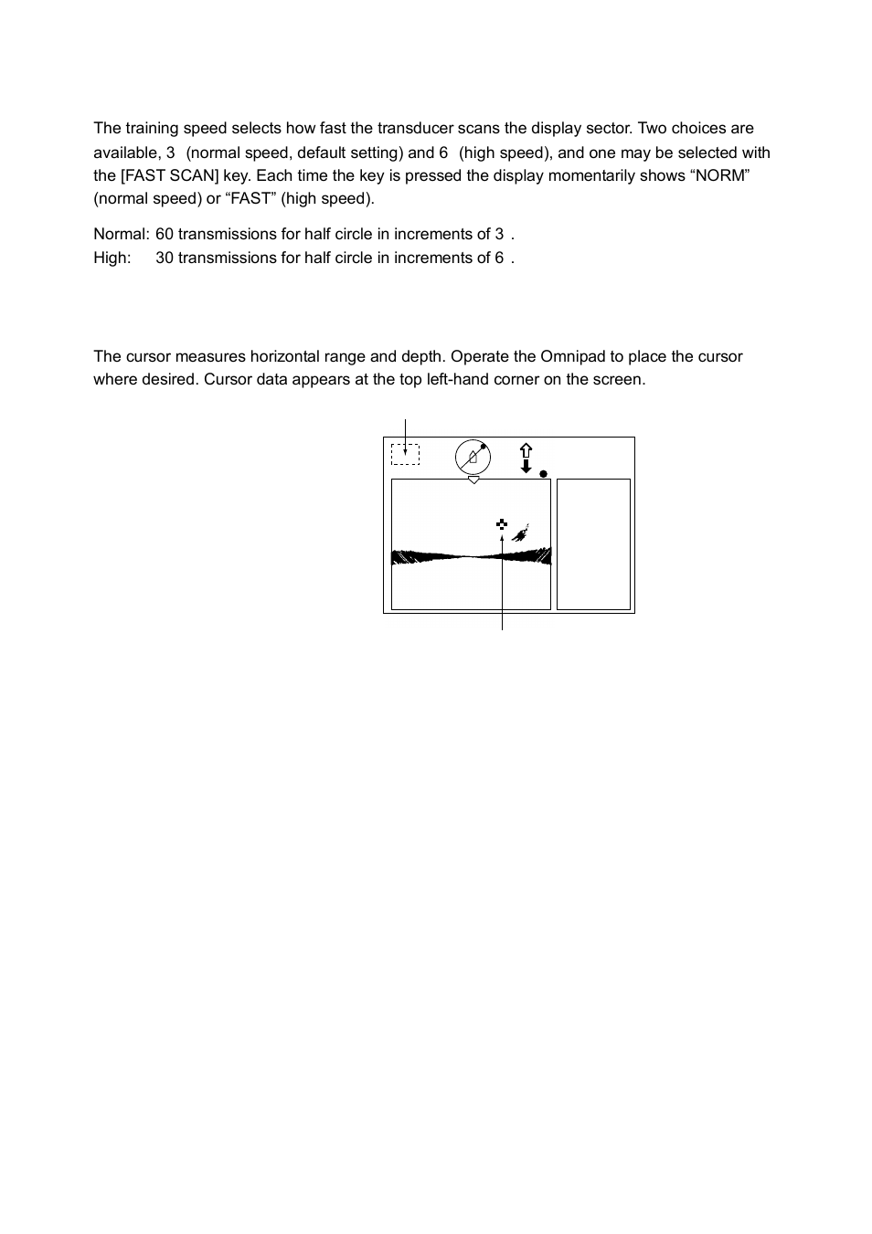 7 selecting the training speed, 8 finding echo position with the cursor | Furuno CH-250 User Manual | Page 57 / 118