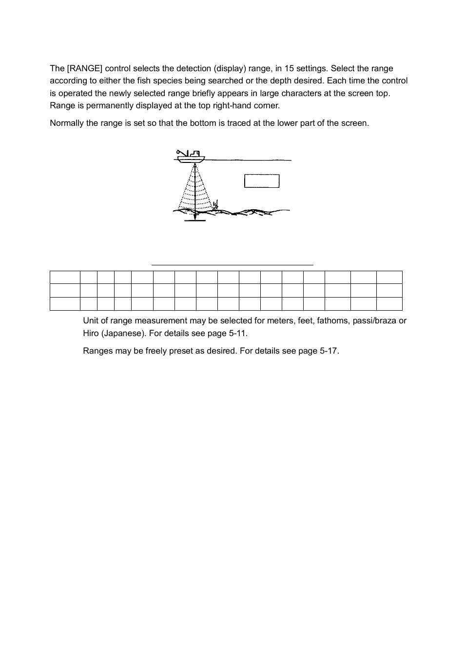 3 selecting the range | Furuno CH-250 User Manual | Page 71 / 118