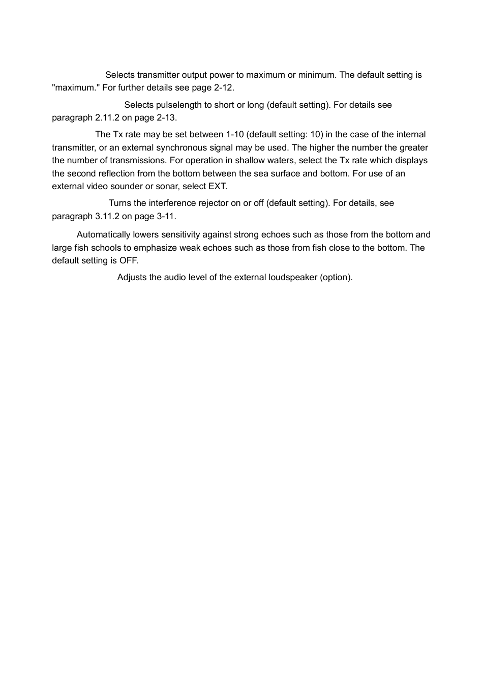 1 com1 menu description | Furuno CH-250 User Manual | Page 82 / 118
