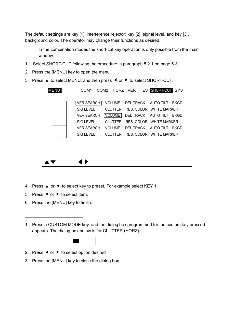 3 short-cut key | Furuno CH-250 User Manual | Page 87 / 118