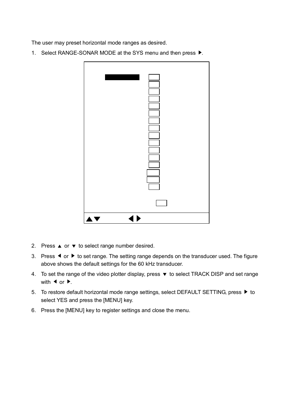 2 sonar (horizontal) mode range settings | Furuno CH-250 User Manual | Page 95 / 118
