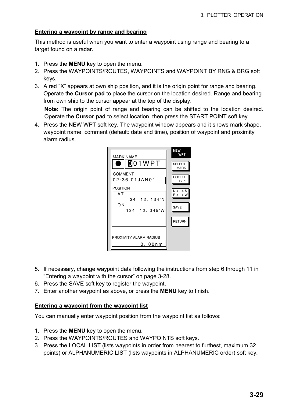 0 0 1 w p t | Furuno color video plotter GD1720C User Manual | Page 100 / 247