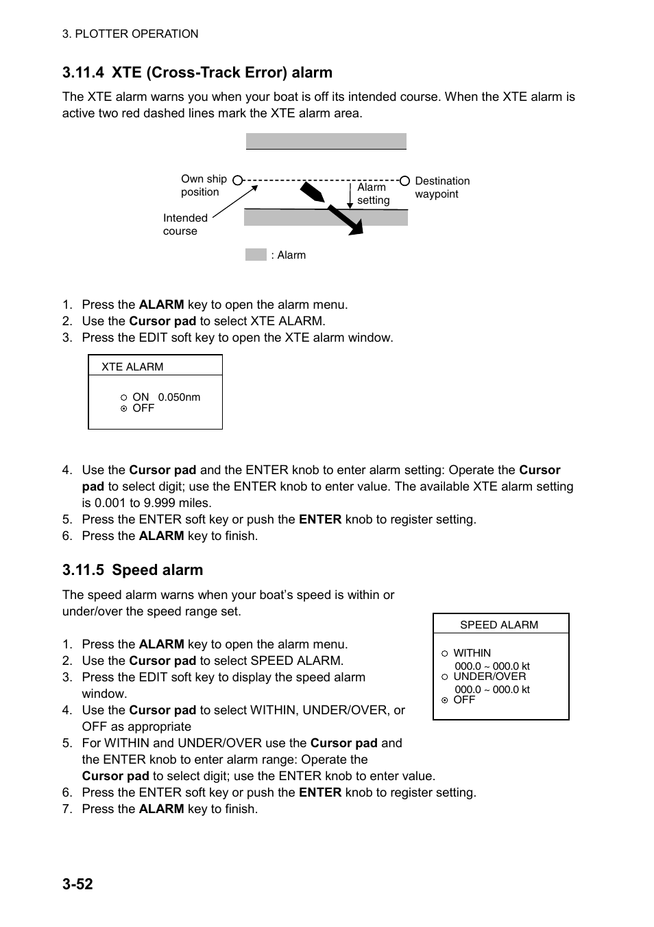 5 speed alarm | Furuno color video plotter GD1720C User Manual | Page 123 / 247
