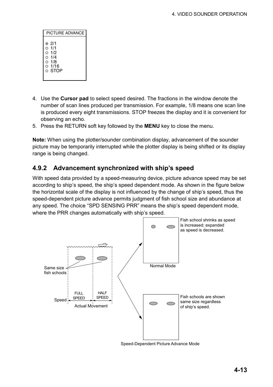 2 advancement synchronized with ship’s speed | Furuno color video plotter GD1720C User Manual | Page 142 / 247
