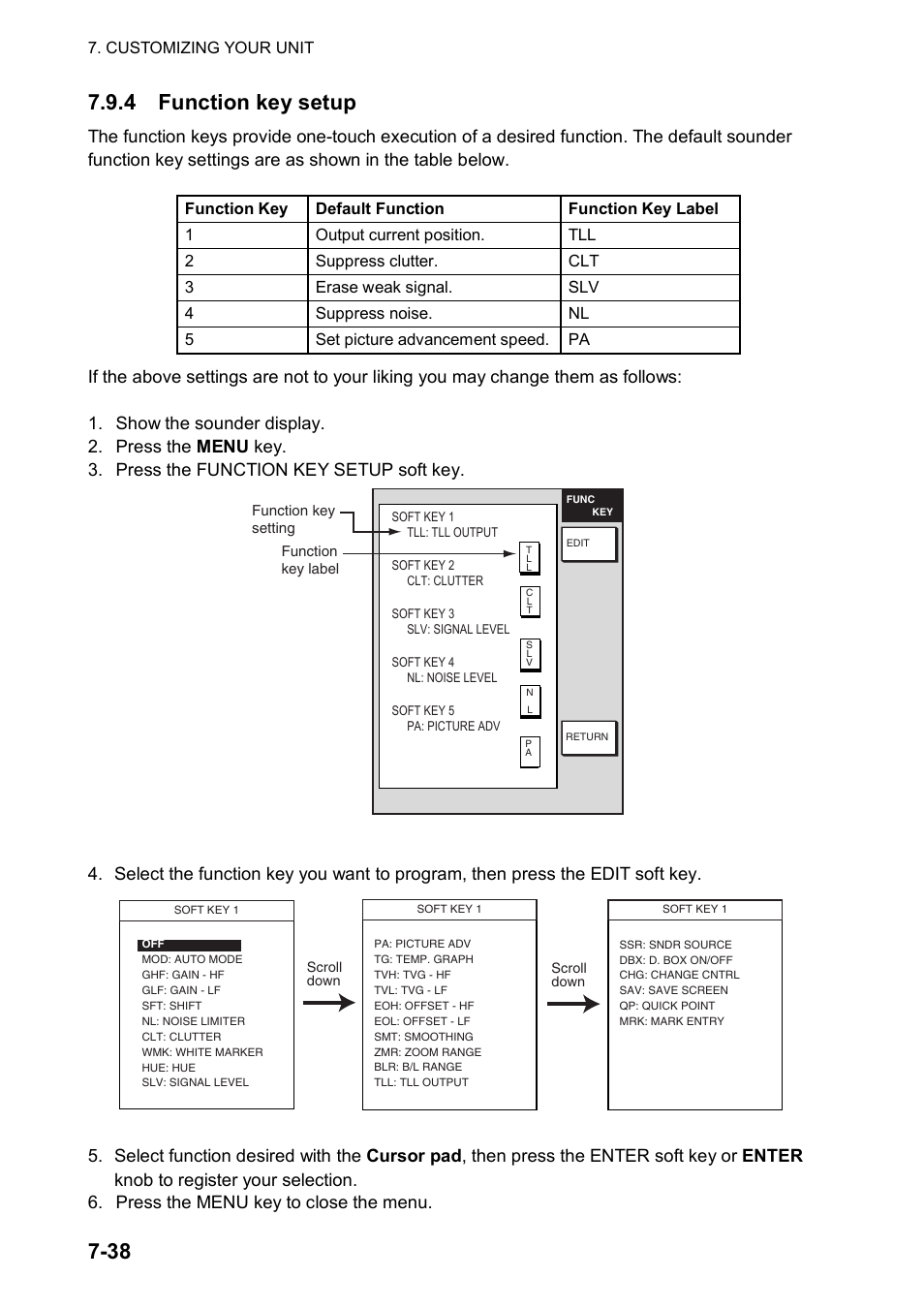 Furuno color video plotter GD1720C User Manual | Page 207 / 247