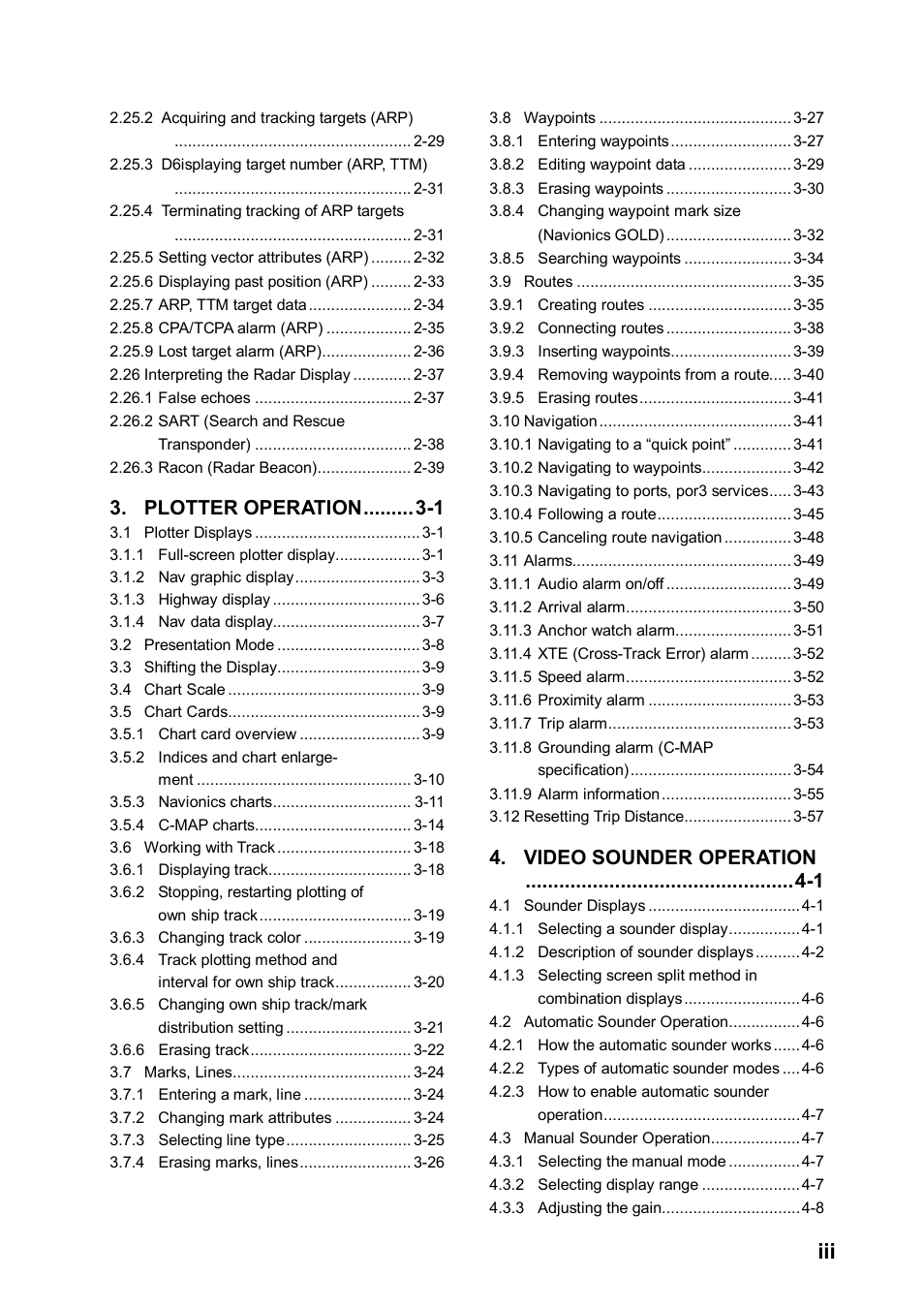 Furuno color video plotter GD1720C User Manual | Page 4 / 247