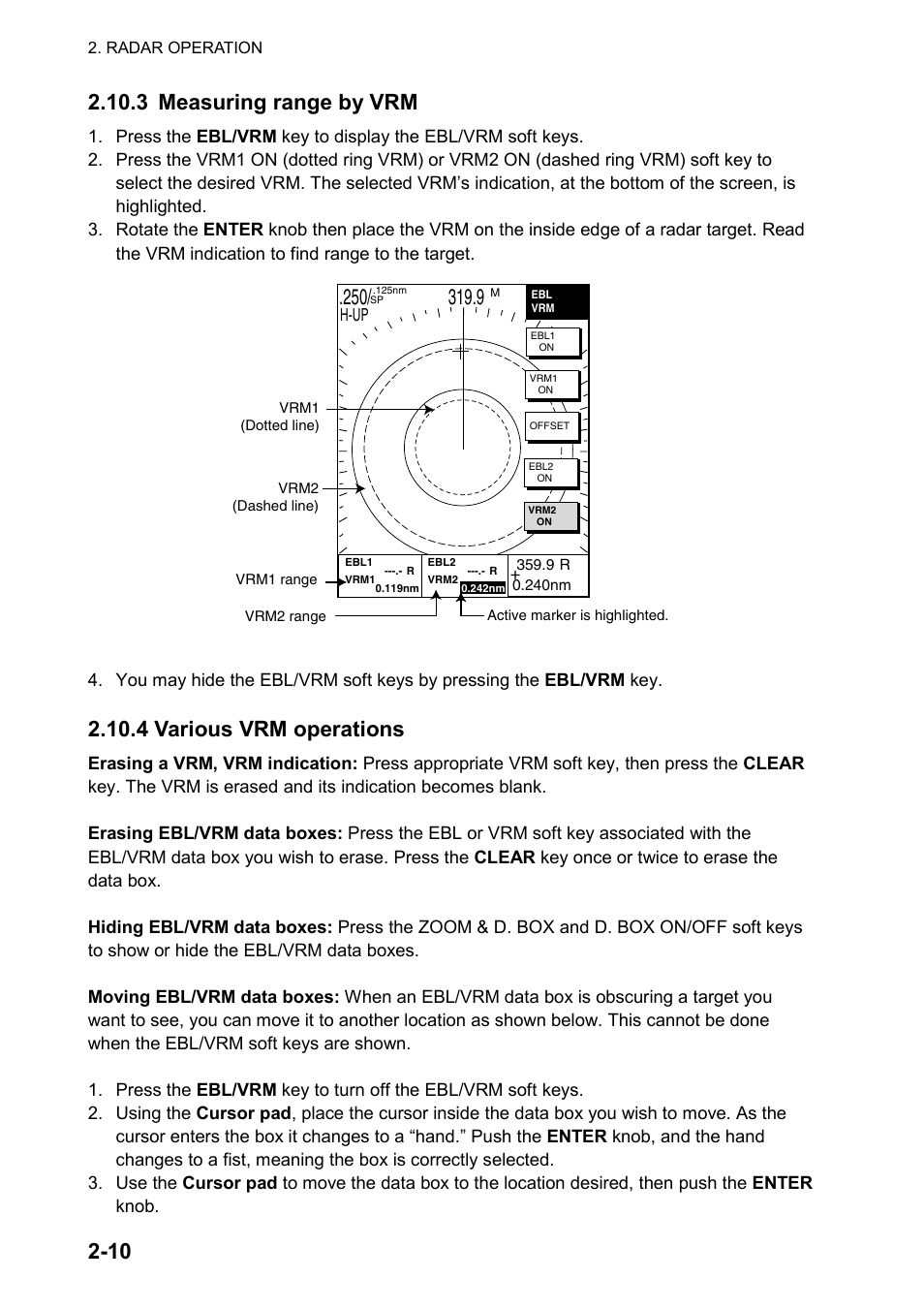 4 various vrm operations | Furuno color video plotter GD1720C User Manual | Page 41 / 247
