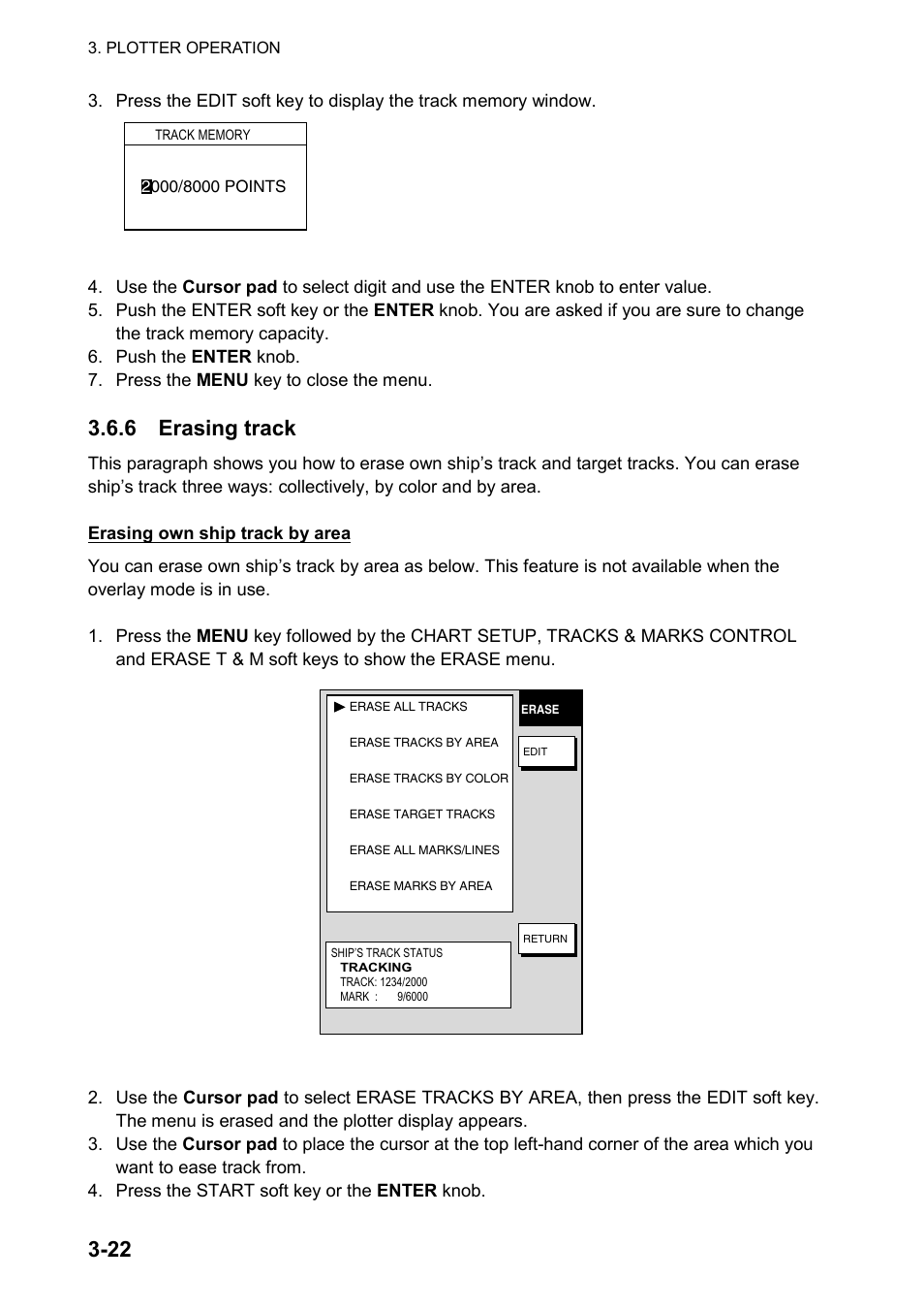 6 erasing track | Furuno color video plotter GD1720C User Manual | Page 93 / 247