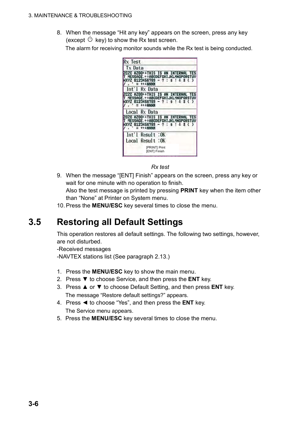 5 restoring all default settings | Furuno NX-700A/B User Manual | Page 46 / 89