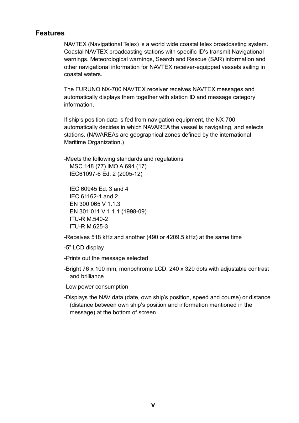 Furuno NX-700A/B User Manual | Page 7 / 89