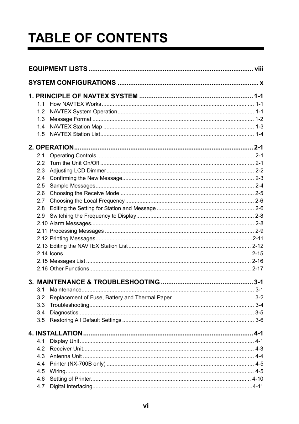 Furuno NX-700A/B User Manual | Page 8 / 89