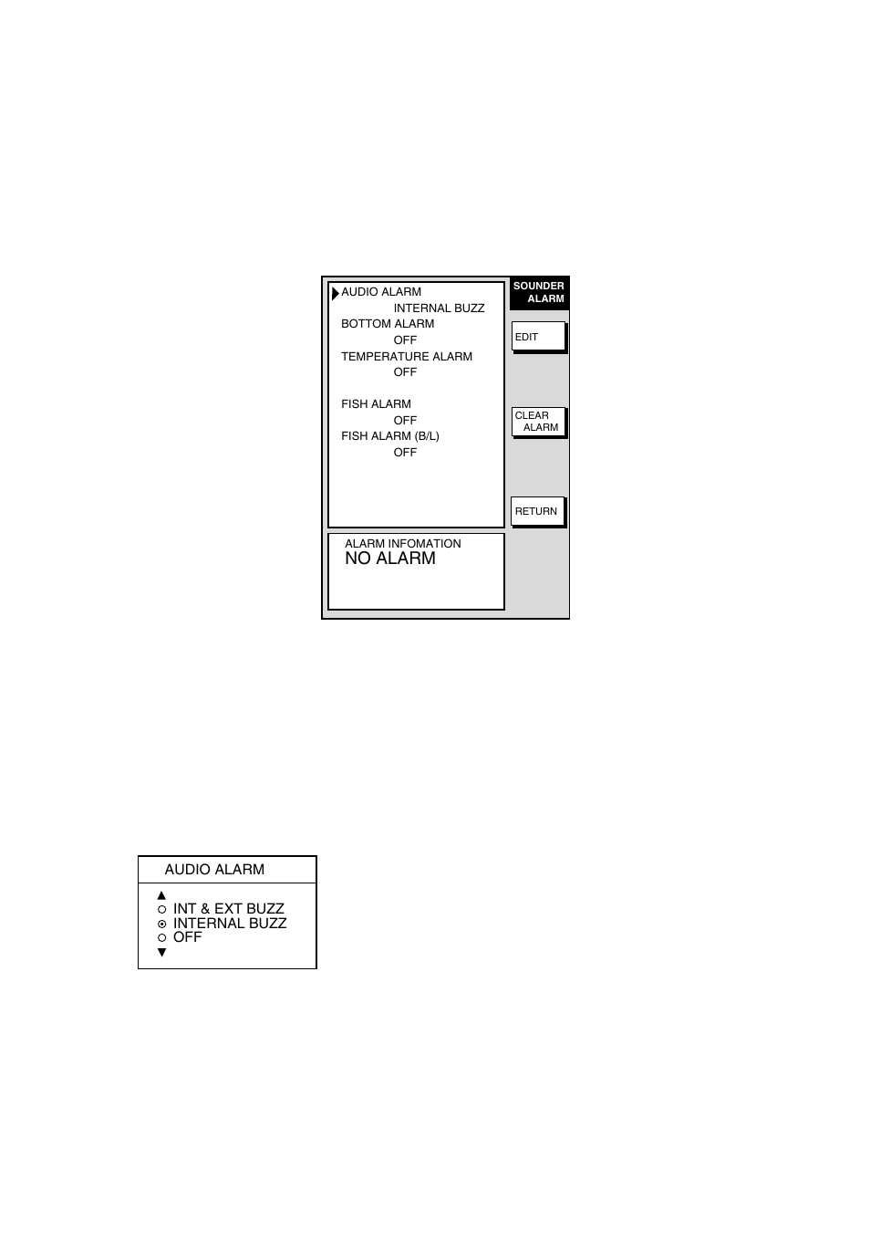 11 alarms, 1 audio alarm on/off, No alarm | Furuno NAVNET 1724C User Manual | Page 144 / 247