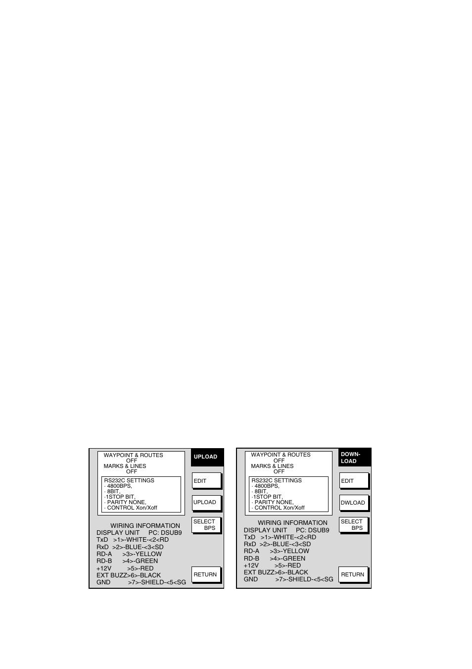 2 uploading, downloading data, 1 setting communication software on the pc, 2 uploading or downloading data | Furuno NAVNET 1724C User Manual | Page 163 / 247