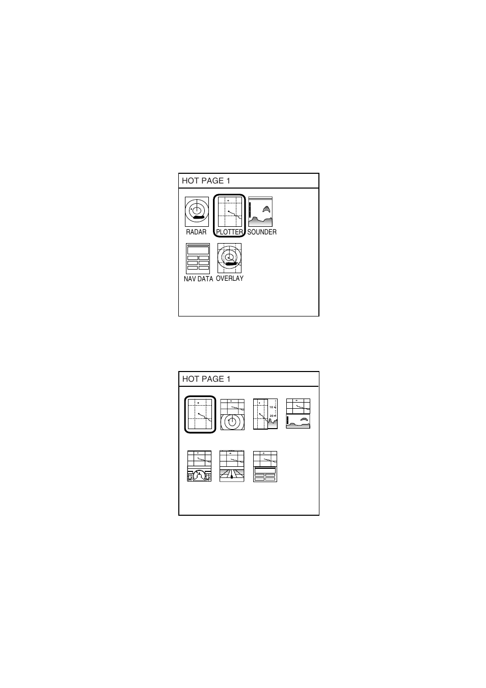 6 hot page setup | Furuno NAVNET 1724C User Manual | Page 192 / 247