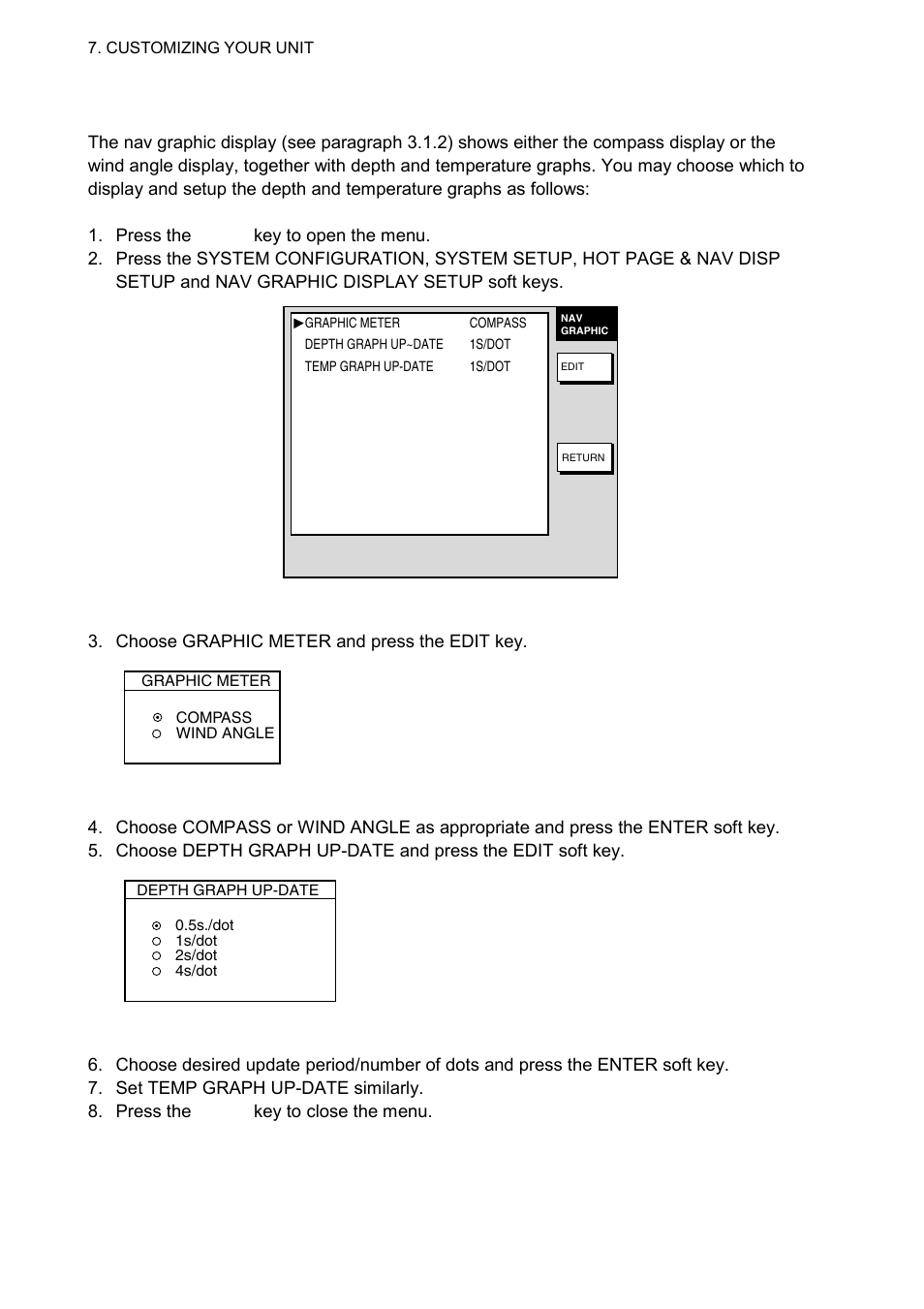 10 nav graphic display setup | Furuno NAVNET 1724C User Manual | Page 209 / 247