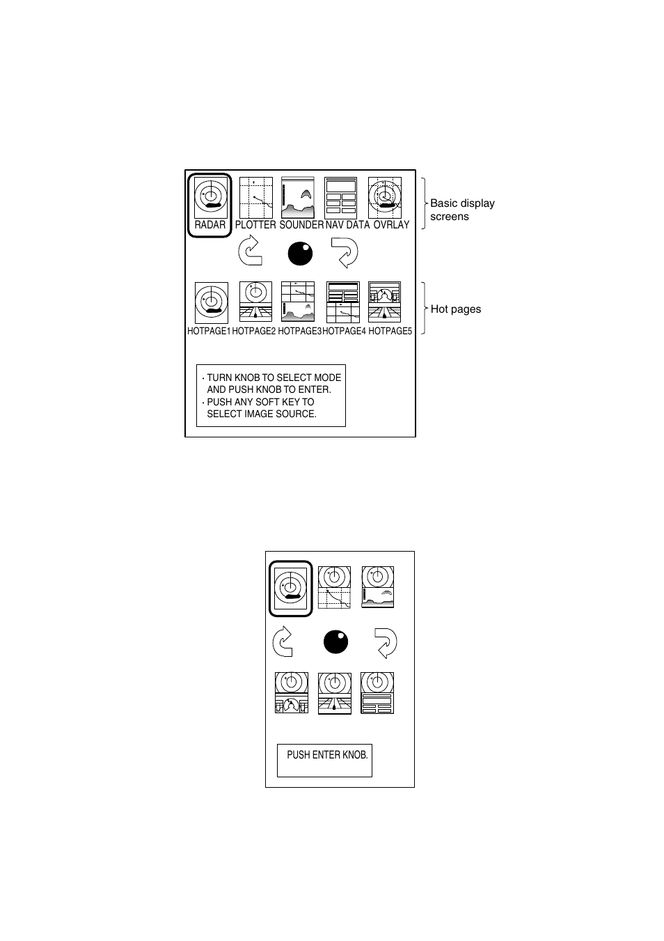 9 1.5.2 selecting a display | Furuno NAVNET 1724C User Manual | Page 22 / 247