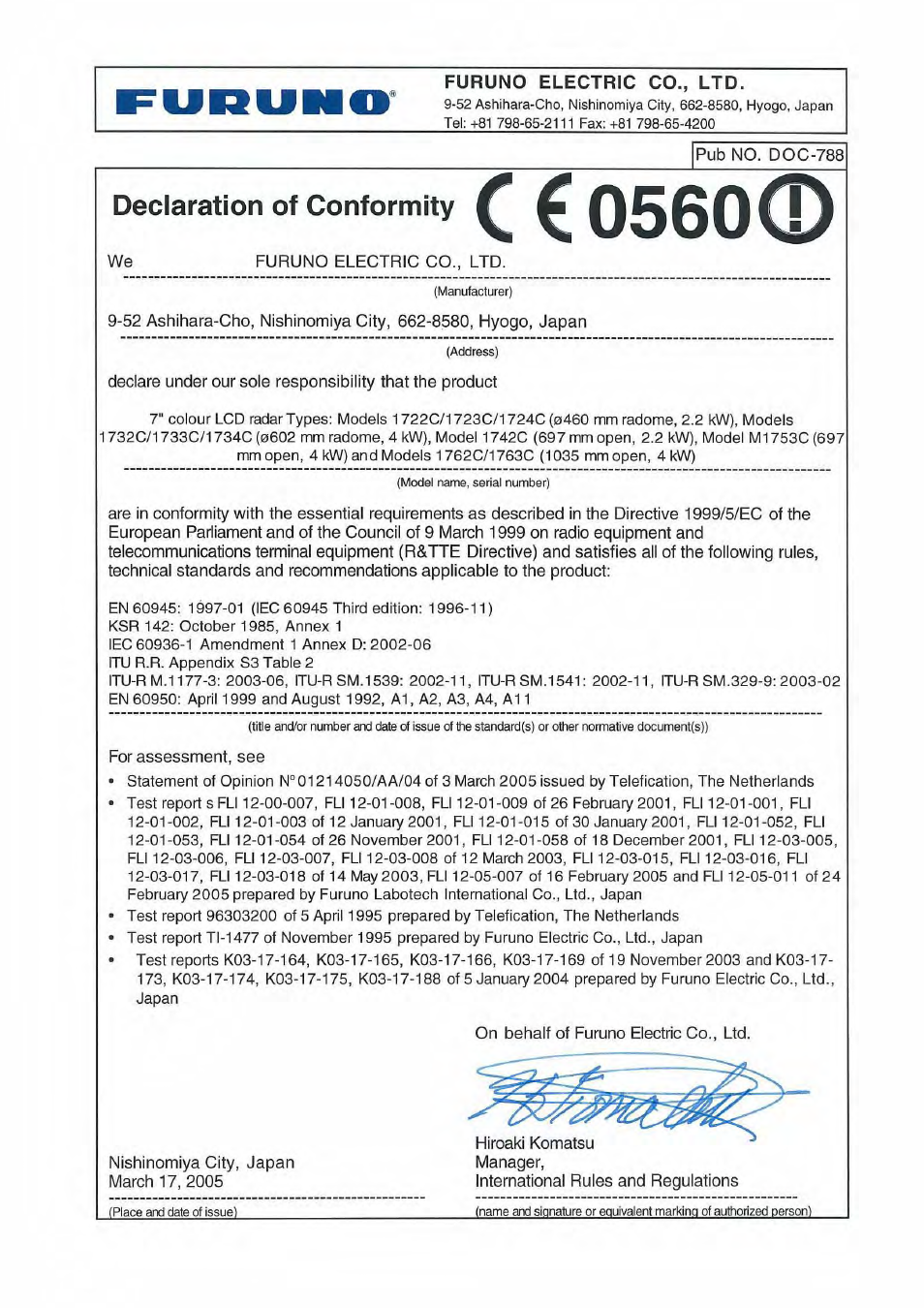 Furuno NAVNET 1724C User Manual | Page 247 / 247