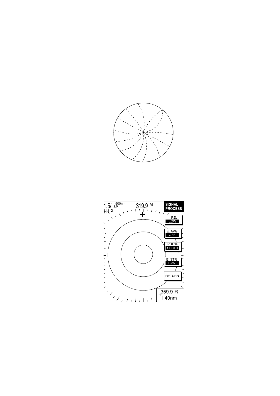 14 rejecting radar interference, H-up | Furuno NAVNET 1724C User Manual | Page 44 / 247