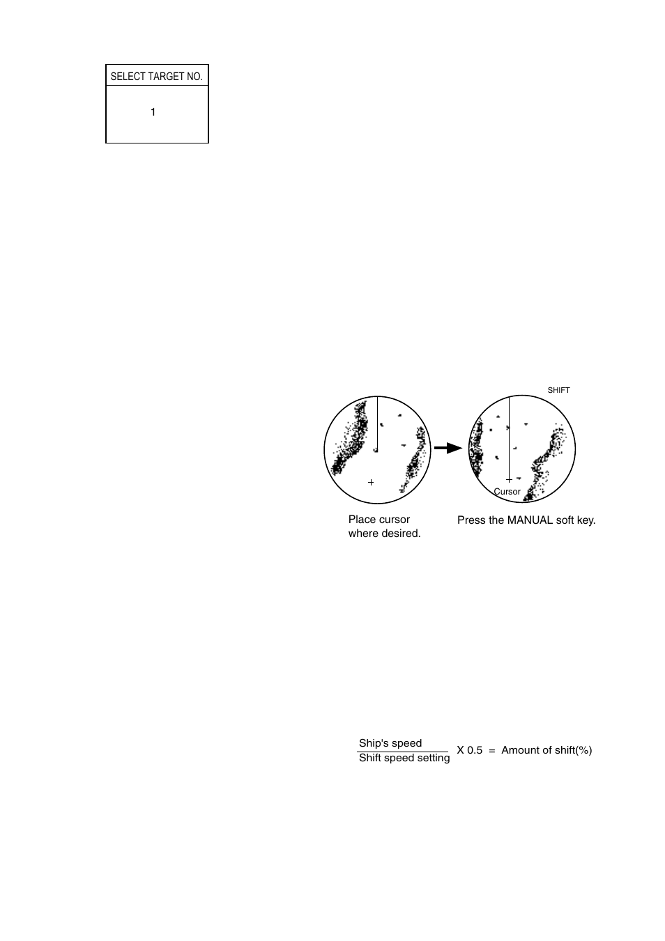 16 shifting the picture, 1 manual shift, 2 automatic shift | Furuno NAVNET 1724C User Manual | Page 46 / 247
