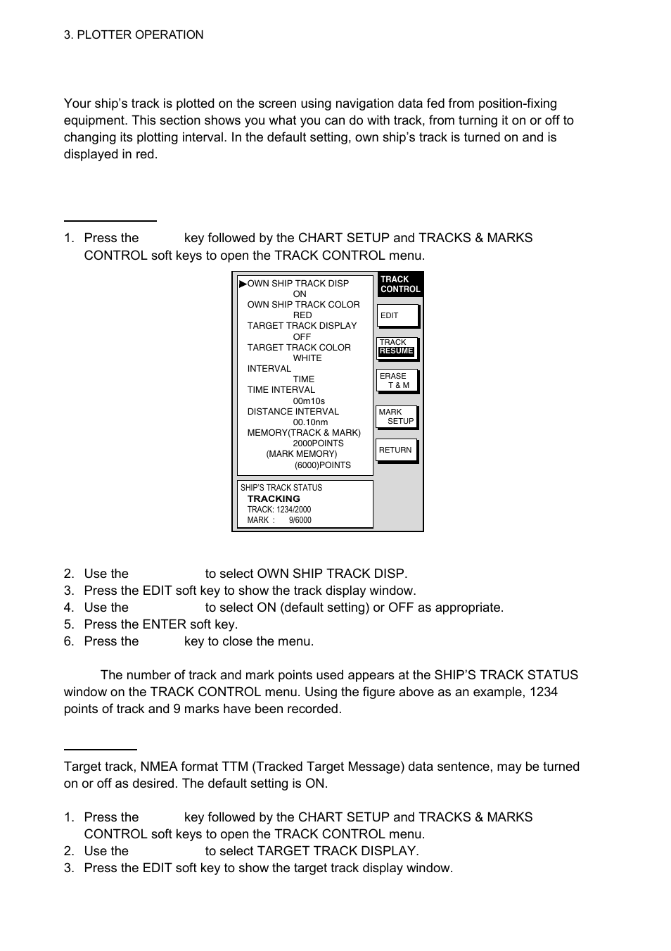 6 working with track, 1 displaying track | Furuno NAVNET 1724C User Manual | Page 89 / 247