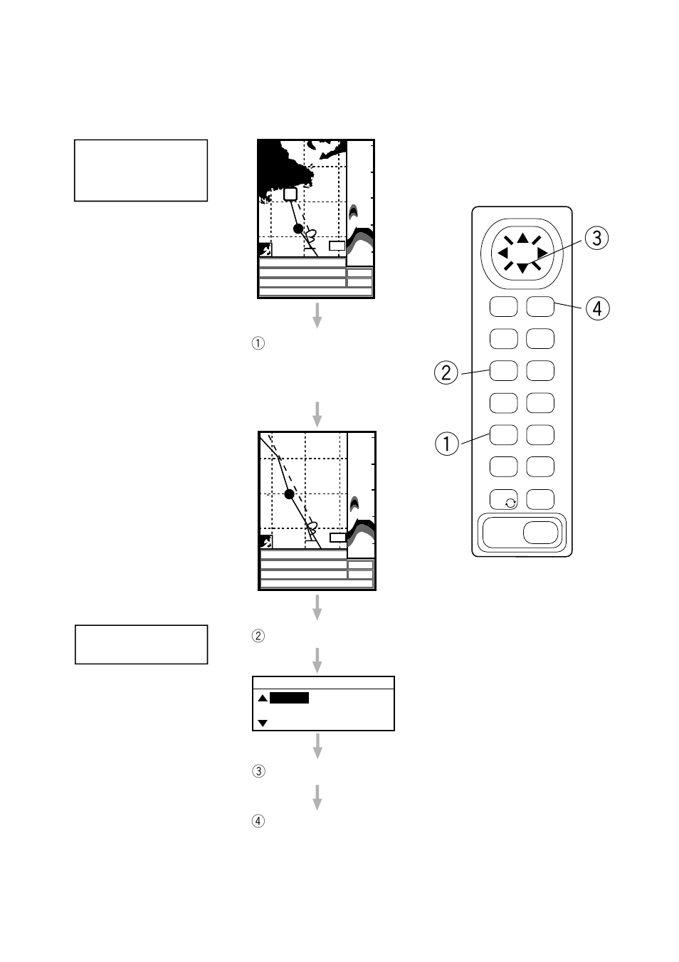 Arriving at destination, Expand the display range or scale, Set sounder fish mode | 4press the ent key | Furuno GP-1610CF User Manual | Page 13 / 20