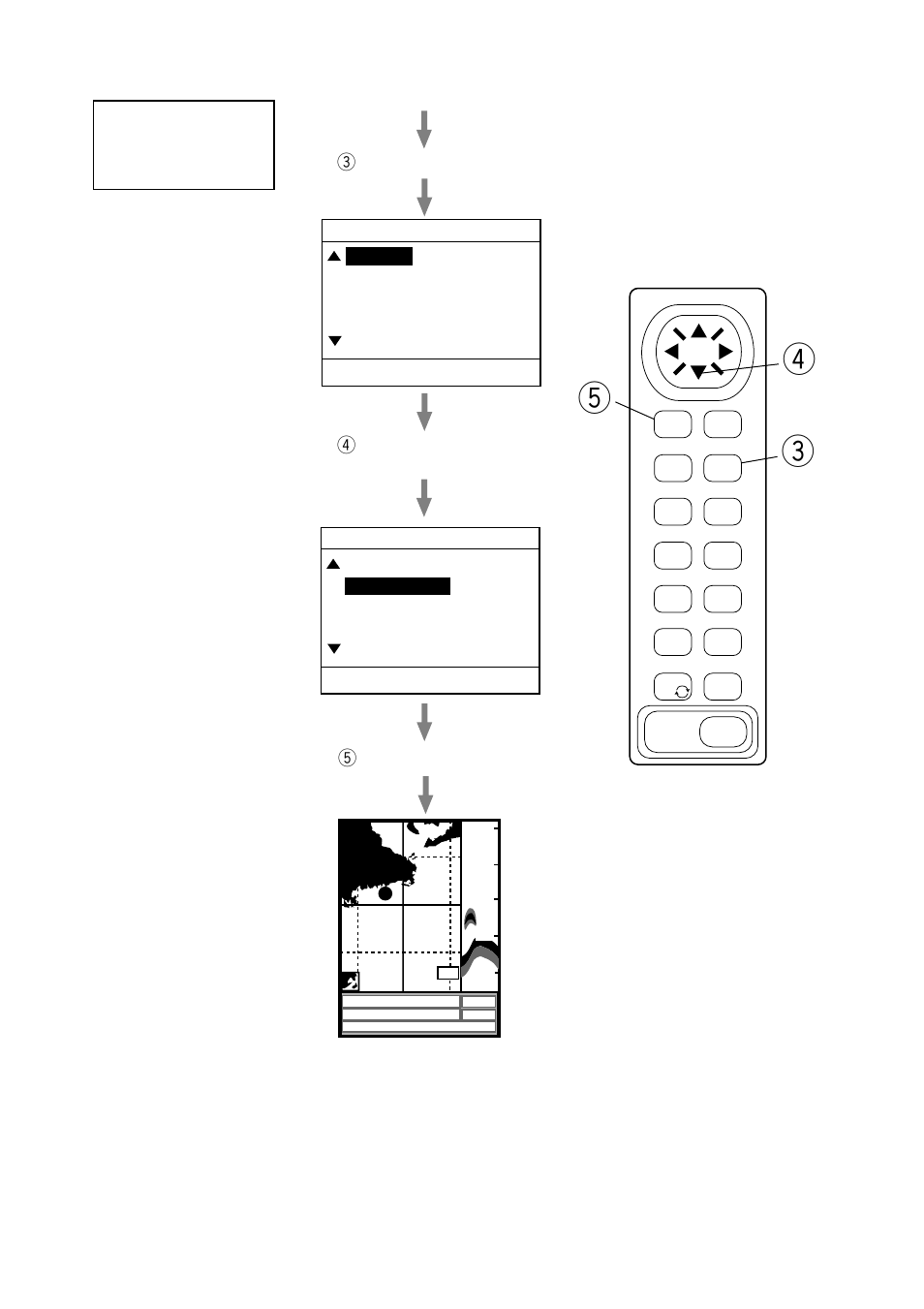 Switch to the plotter/sounder display, 5press the esc key | Furuno GP-1610CF User Manual | Page 7 / 20