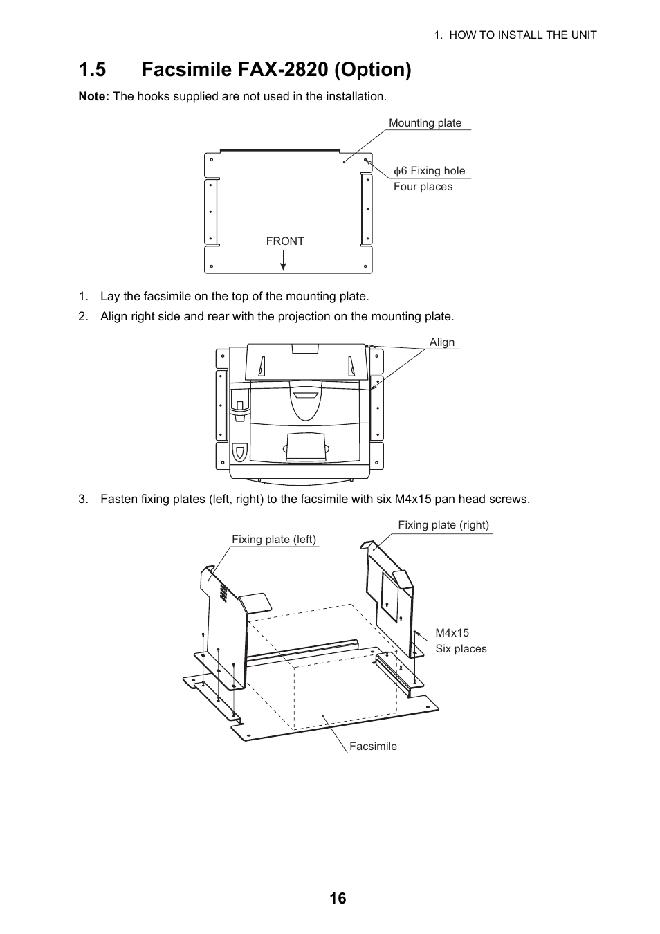 5 facsimile fax-2820 (option) | Furuno FELCOM 250 User Manual | Page 22 / 66