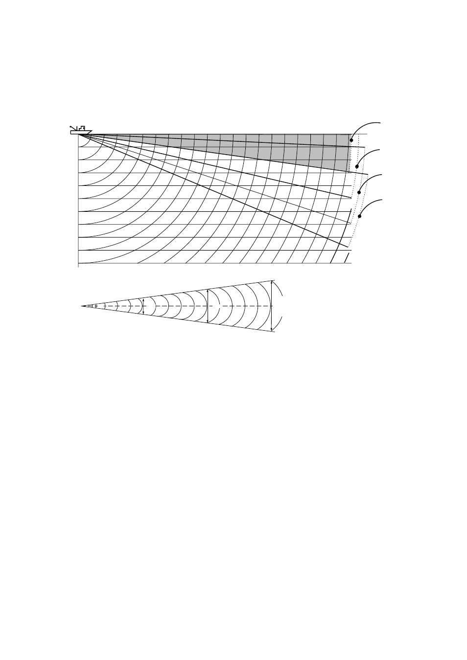 Figure 2-3 tilt angle and beam coverage | Furuno CSH-23 User Manual | Page 24 / 109