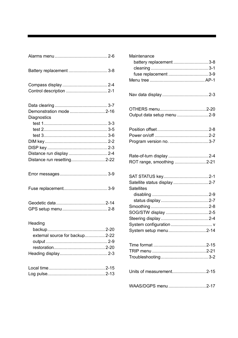 Index, In-1 | Furuno Sc 50 User Manual | Page 100 / 101