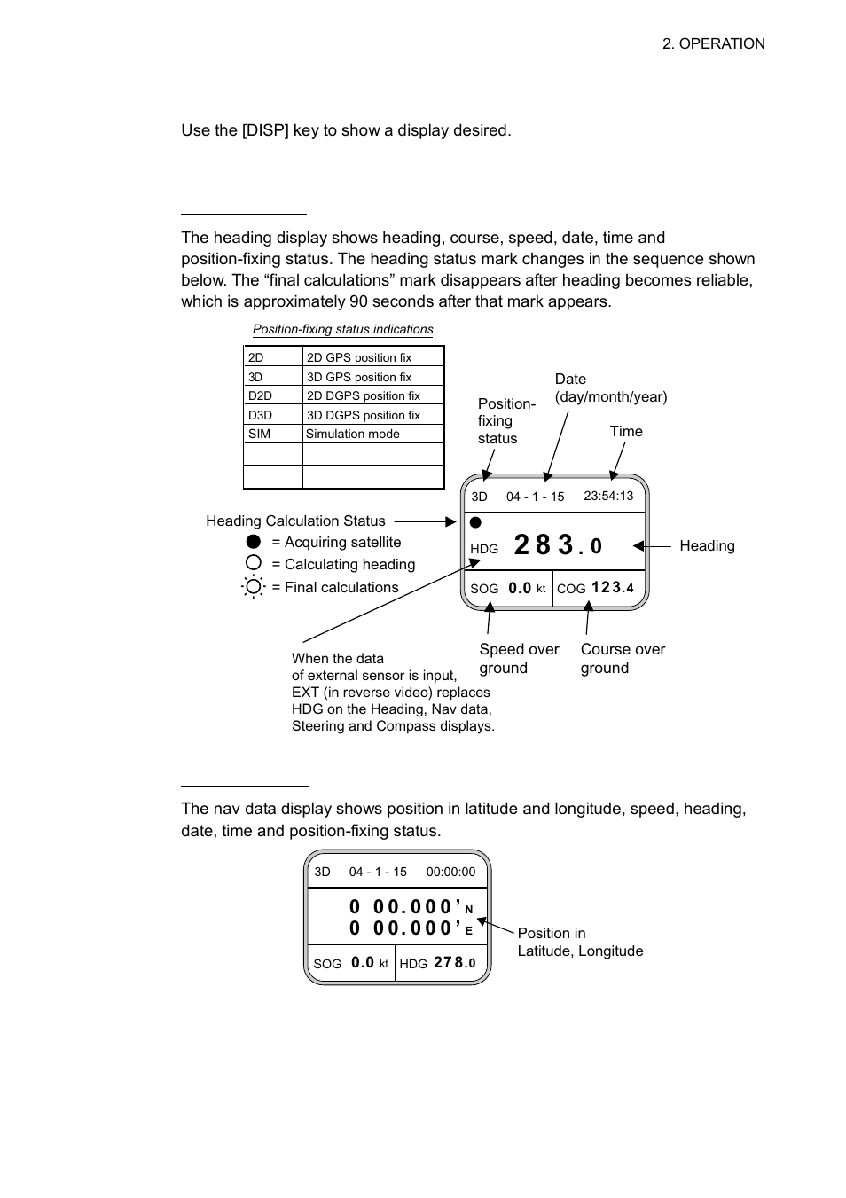 4 choosing a display, 1 description of displays | Furuno Sc 50 User Manual | Page 37 / 101