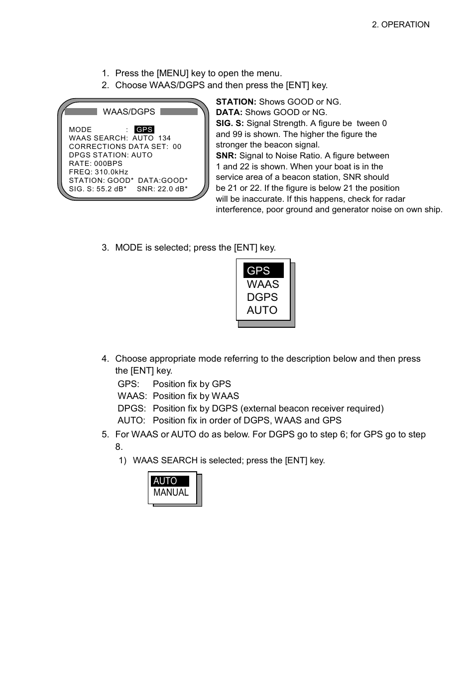 10 waas/dgps setup | Furuno Sc 50 User Manual | Page 51 / 101