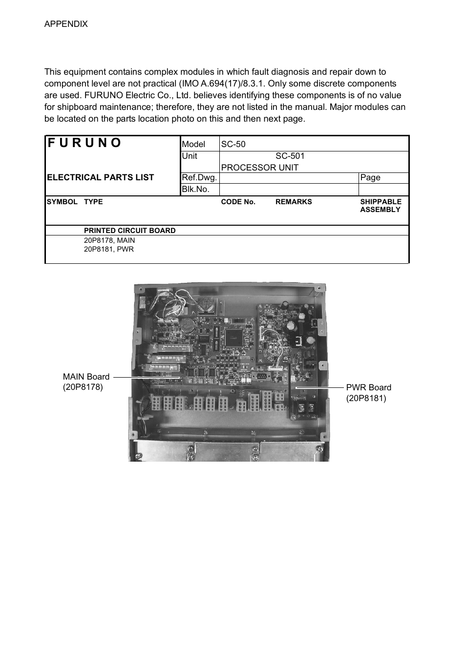 Parts list and parts location, Ap-10 | Furuno Sc 50 User Manual | Page 76 / 101