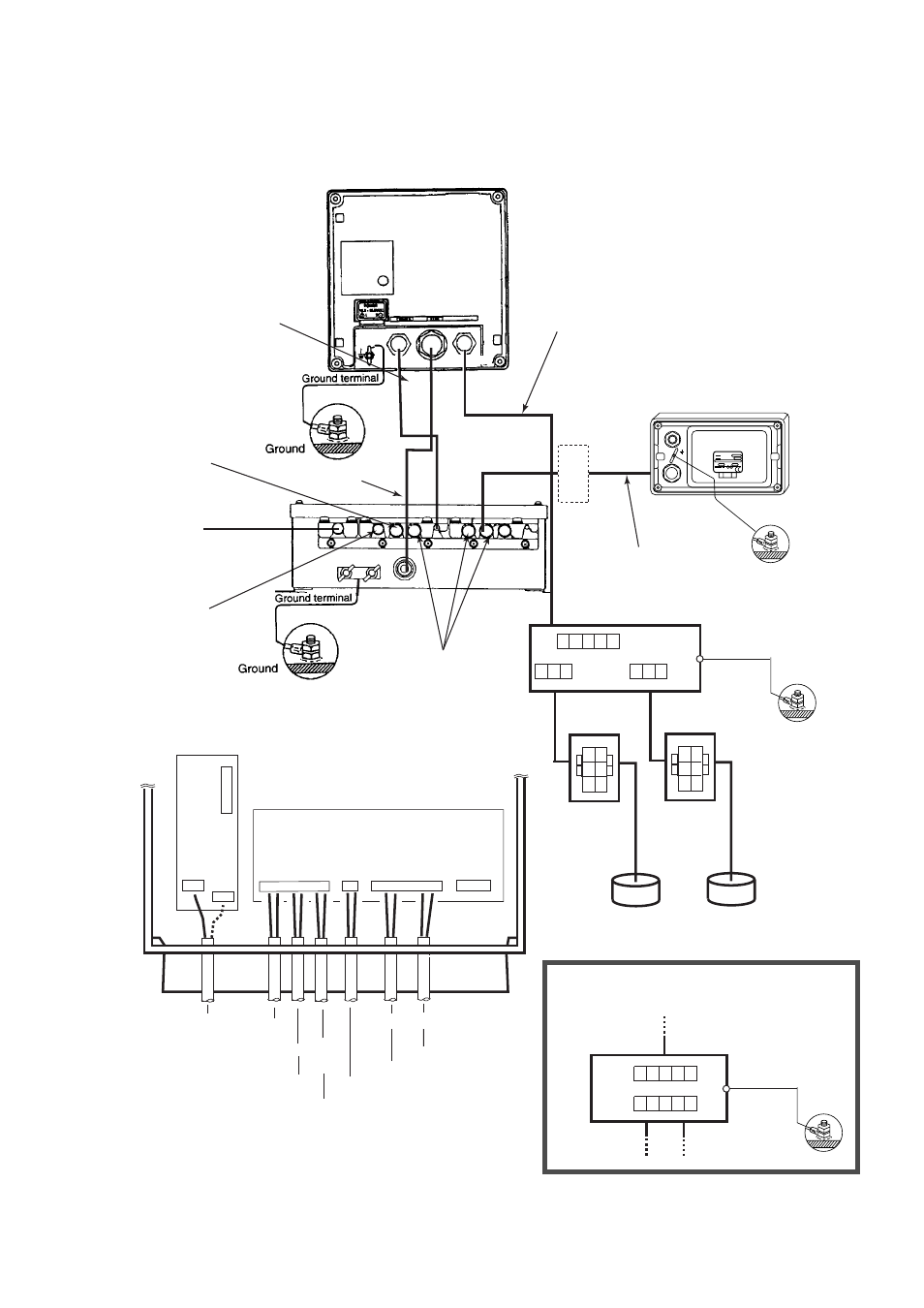 Connection of distribution box mb-1200(option), Distribution box mb-1200, Fe-702 top view | Furuno FE-700 User Manual | Page 18 / 60