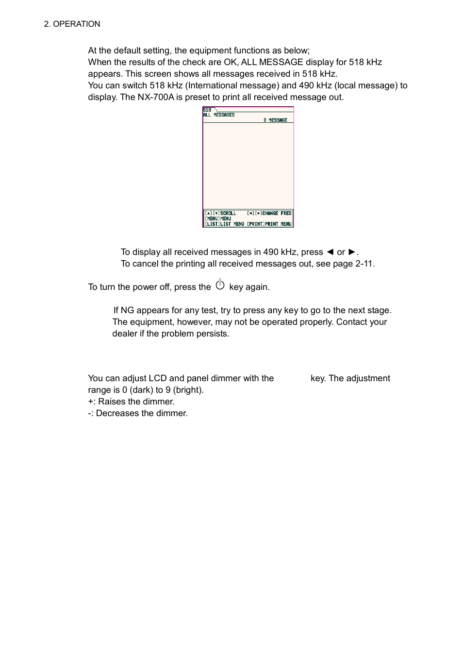 3 adjusting lcd dimmer | Furuno NX-700B User Manual | Page 22 / 89