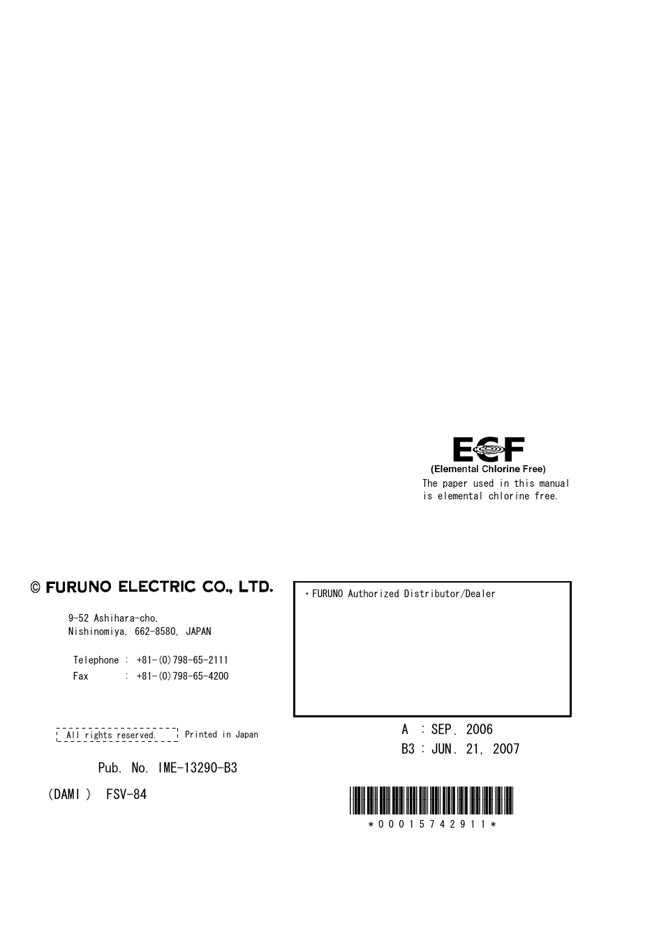 Furuno FSV-84 User Manual | Page 2 / 95