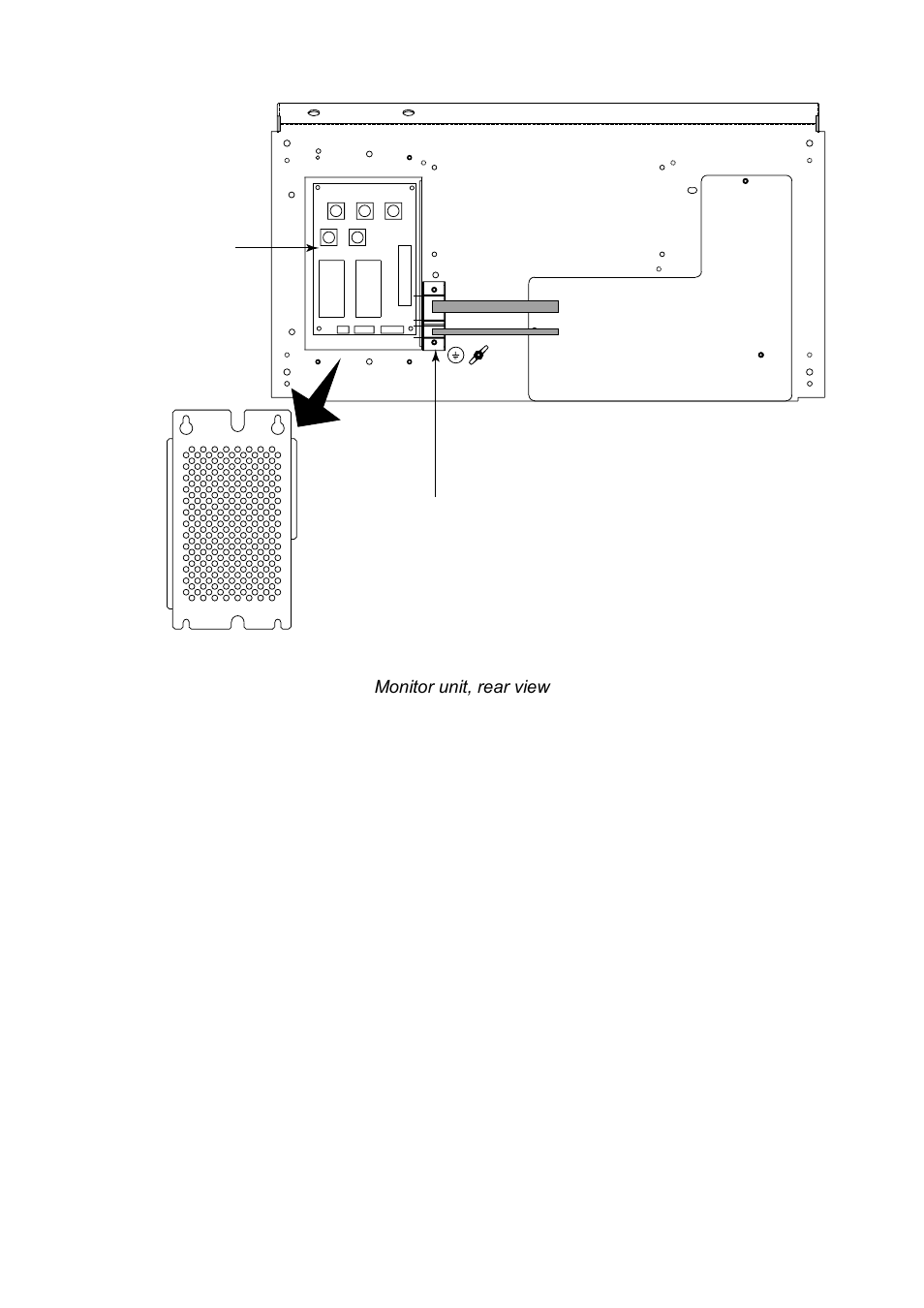 Monitor unit, rear view | Furuno FSV-84 User Manual | Page 35 / 95