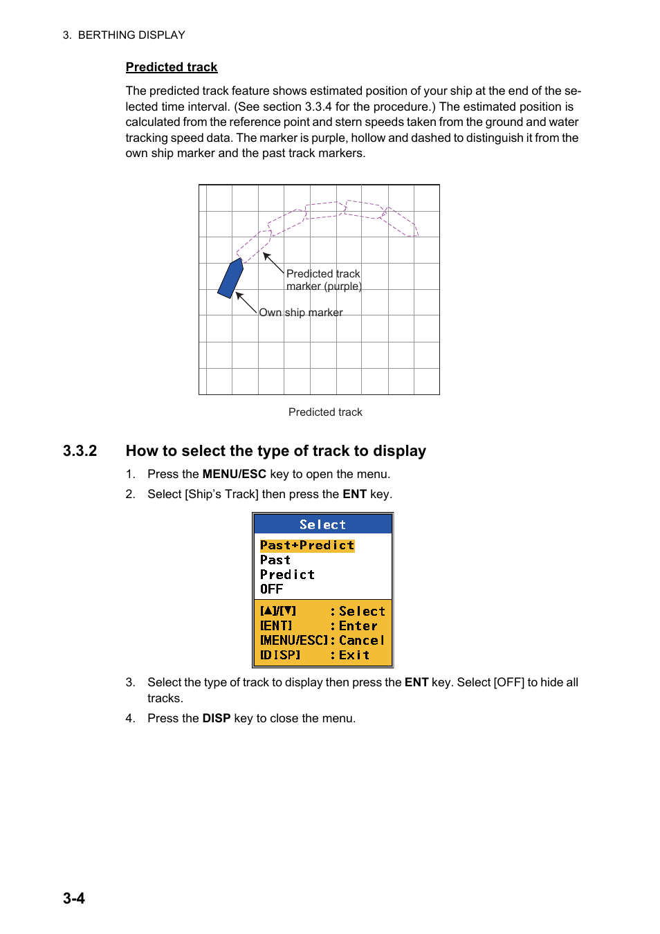 2 how to select the type of track to display | Furuno DS-60 User Manual | Page 34 / 94