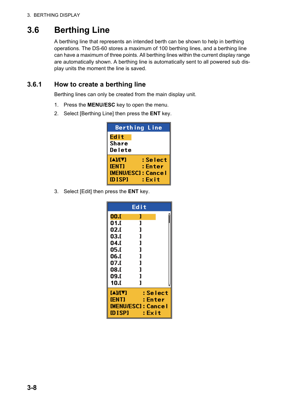 6 berthing line | Furuno DS-60 User Manual | Page 38 / 94