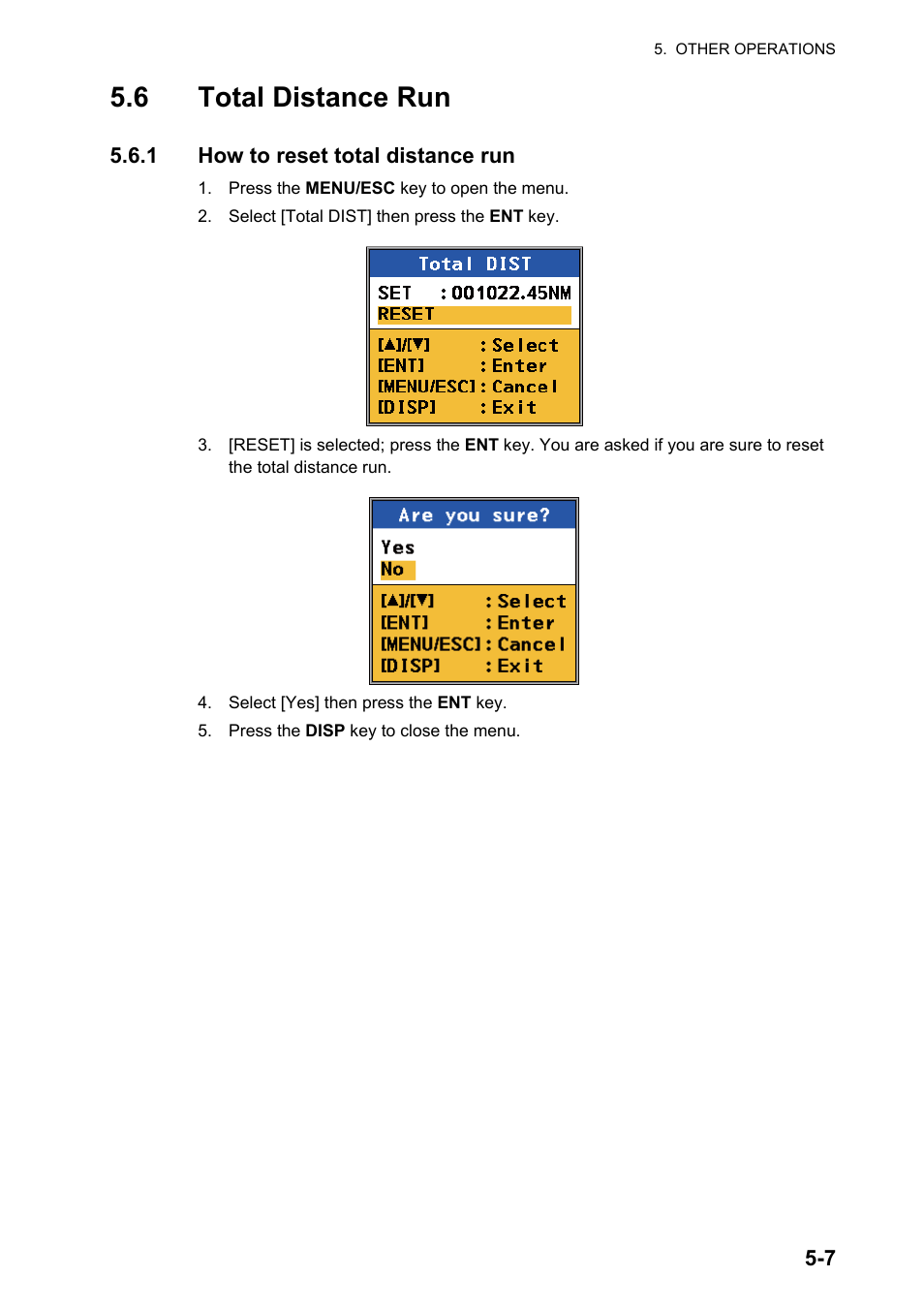6 total distance run | Furuno DS-60 User Manual | Page 57 / 94
