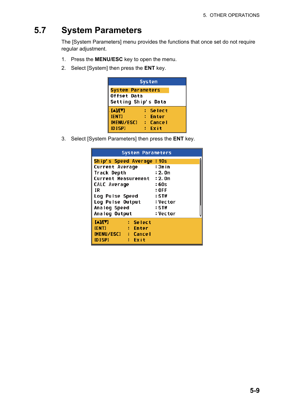 7 system parameters | Furuno DS-60 User Manual | Page 59 / 94