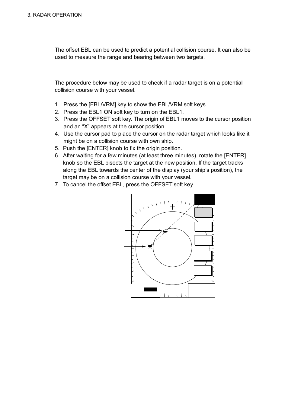 17 using the offset ebl, 1 predicting collision course | Furuno GD-1700C User Manual | Page 116 / 249