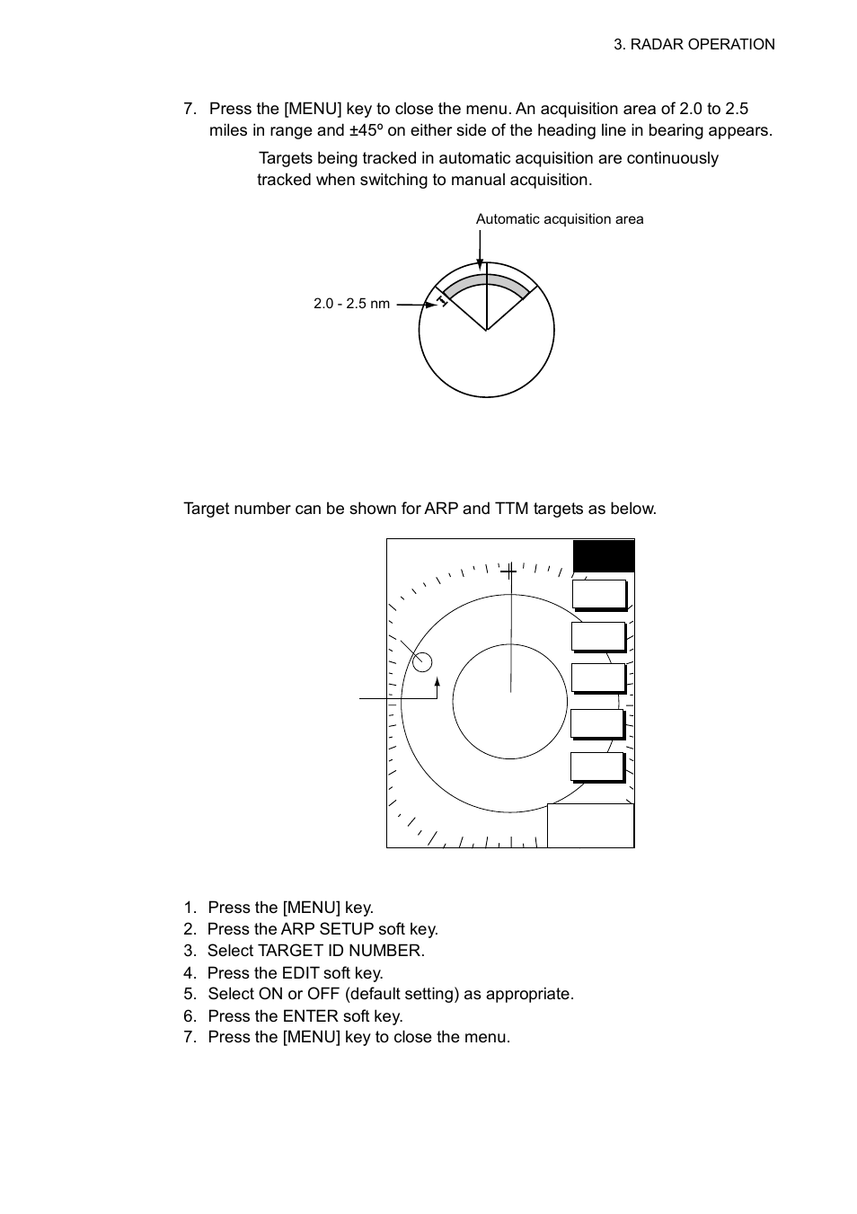3 displaying target number (arp, ttm) | Furuno GD-1700C User Manual | Page 131 / 249