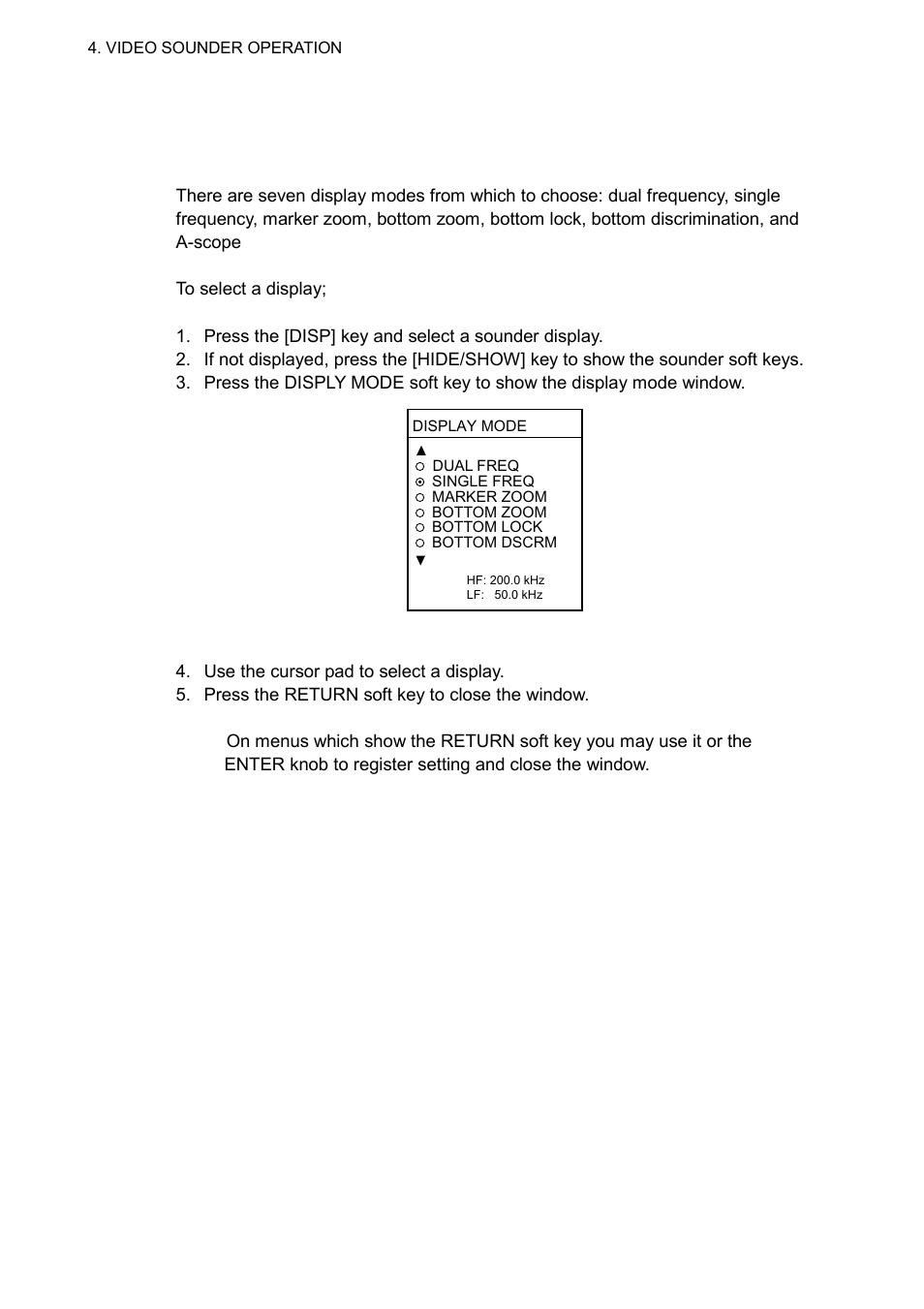 2 sounder displays, 1 selecting a sounder display | Furuno GD-1700C User Manual | Page 146 / 249