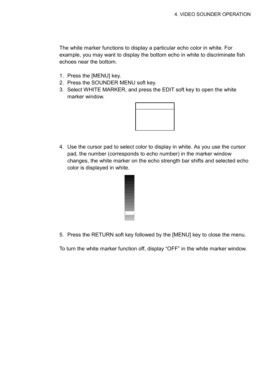 9 white marker (gd-1700c/1710c) | Furuno GD-1700C User Manual | Page 159 / 249