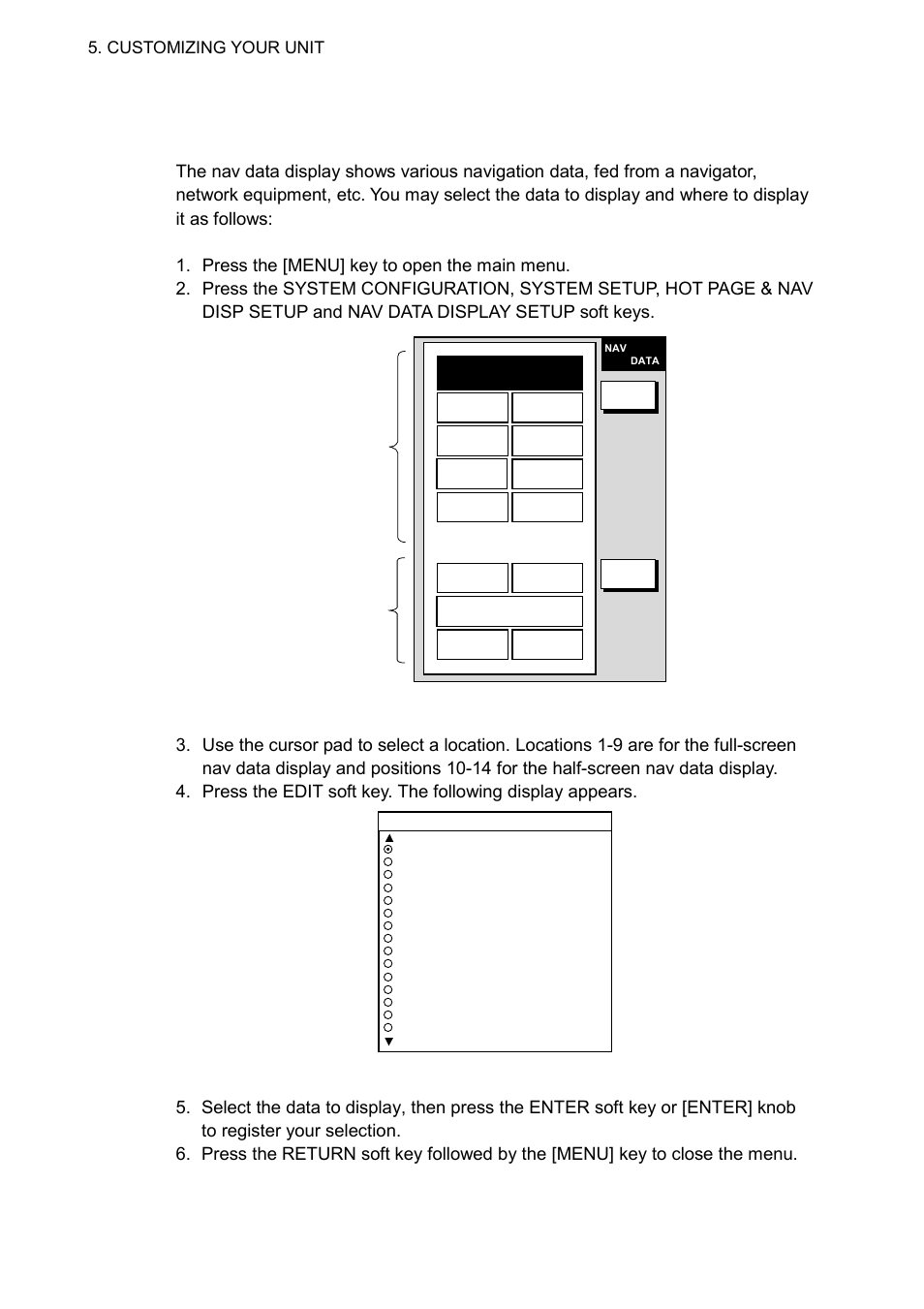 7 nav data display setup | Furuno GD-1700C User Manual | Page 194 / 249