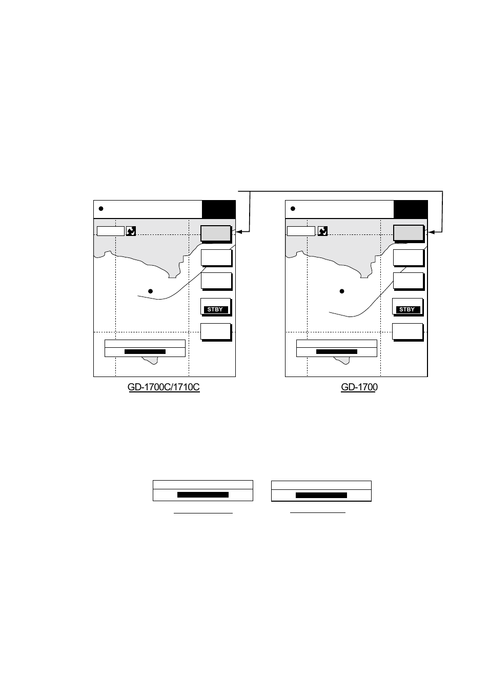 1 display brilliance, panel brilliance, Current selection is highlighted | Furuno GD-1700C User Manual | Page 22 / 249